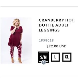 Cranberry Hot Dottie Leggings